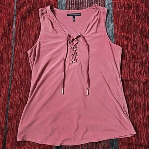 Pink Lace-Up Women's Top